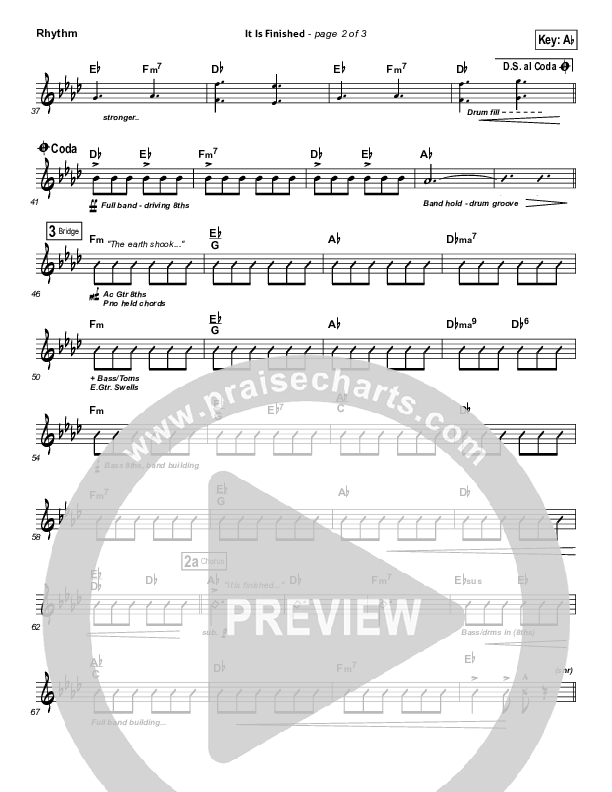 It Is Finished Rhythm Chart (Matt Papa)
