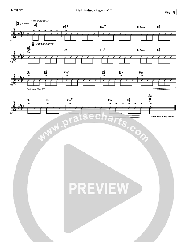 It Is Finished Rhythm Chart (Matt Papa)