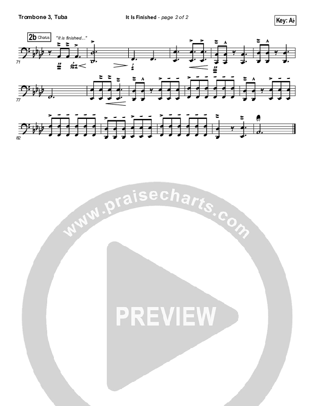 It Is Finished Trombone 3/Tuba (Matt Papa)