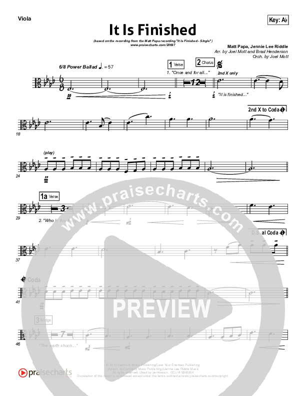 It Is Finished Viola (Matt Papa)