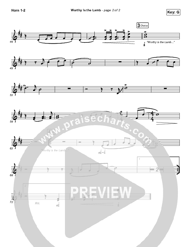 Worthy Is The Lamb Brass Pack (Hillsong Worship)