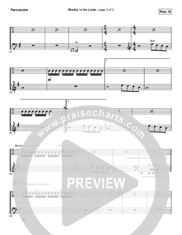 Worthy Is The Lamb Percussion (Hillsong Worship)