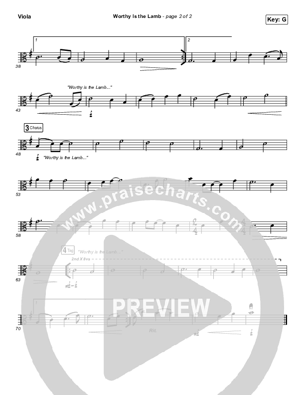 Worthy Is The Lamb Viola (Hillsong Worship)