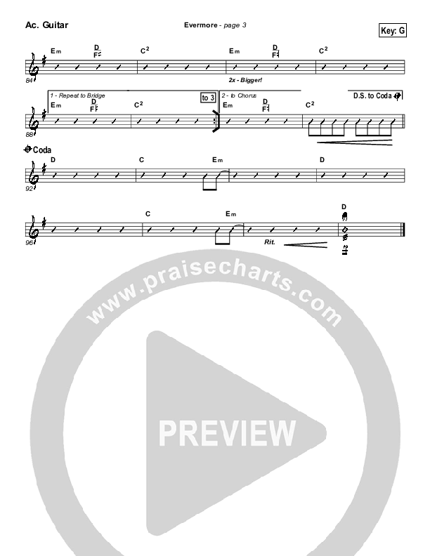 Evermore Acoustic Guitar (Hillsong Worship)