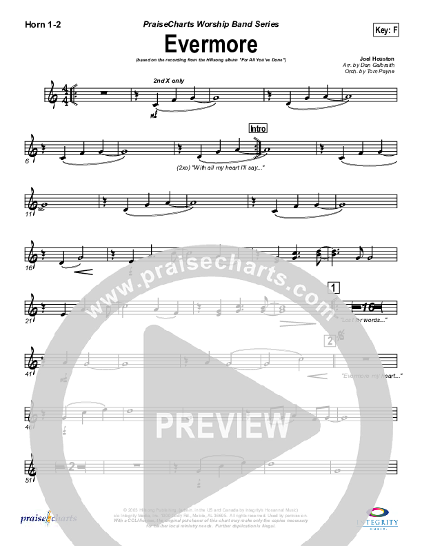 Evermore Brass Pack (Hillsong Worship)