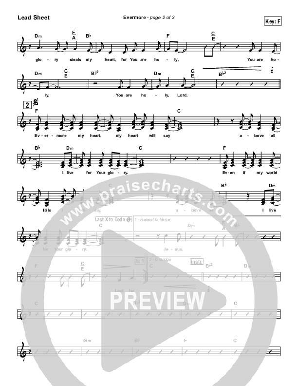 Evermore Lead Sheet (SAT) (Hillsong Worship)