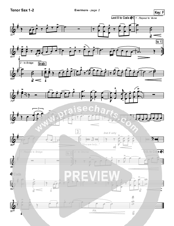 Evermore Tenor Sax 1/2 (Hillsong Worship)