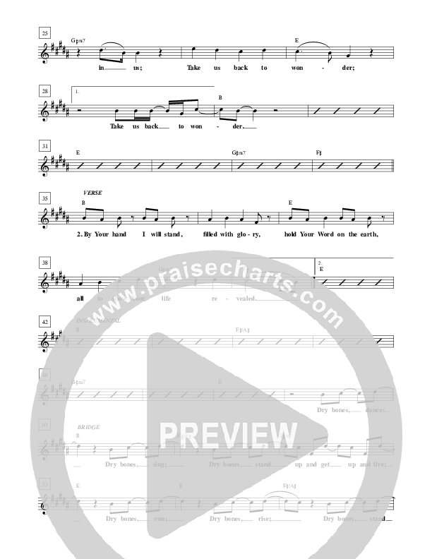 Dry Bones Lead Sheet (New Life Worship)