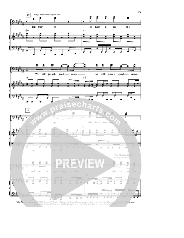 Captives Free Piano/Vocal (New Life Worship)