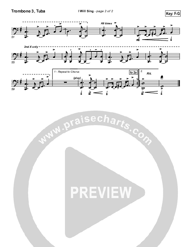 I Will Sing Trombone 3 (Lakewood Church)