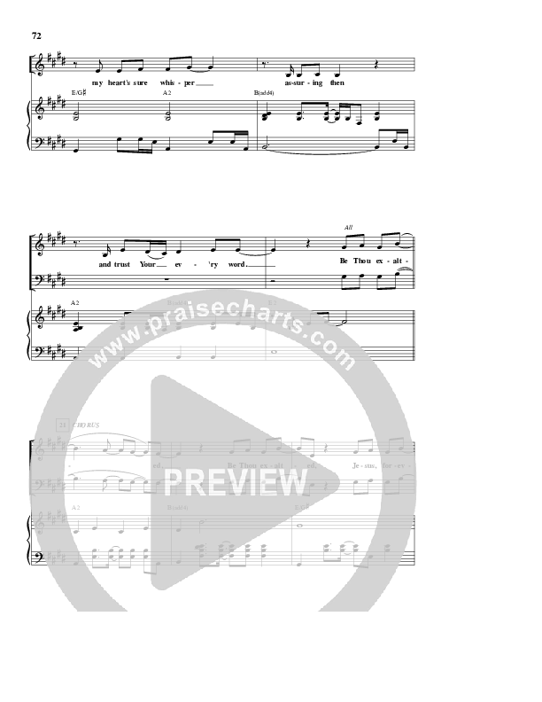 Be Thou Exalted Lead Sheet (New Life Worship)