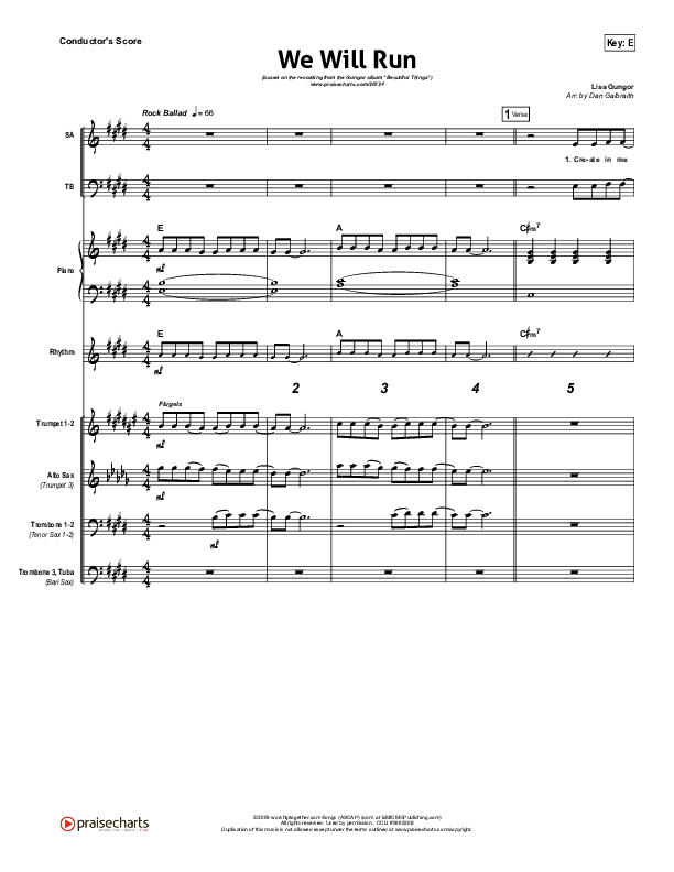 We Will Run Conductor's Score (Gungor)