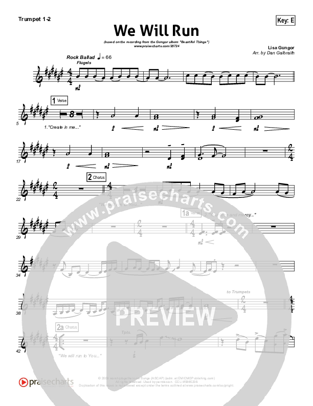 We Will Run Trumpet 1,2 (Gungor)