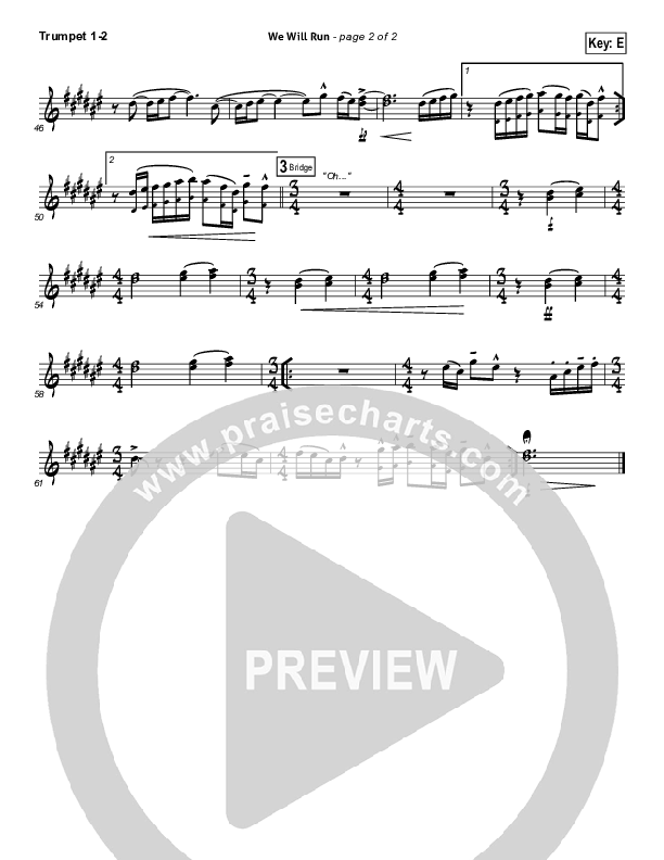 We Will Run Trumpet 1,2 (Gungor)