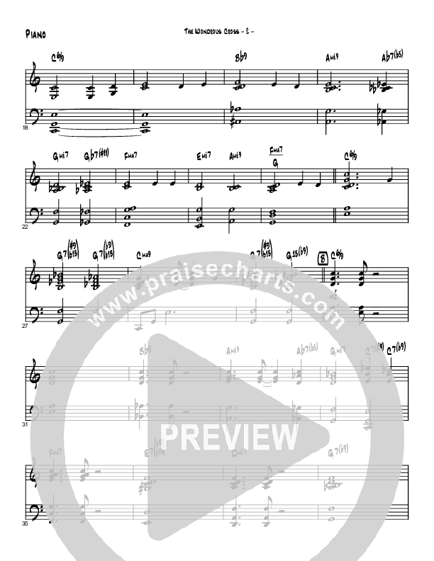 The Wonderful Cross (with The Old Rugged Cross) (Instrumental) Piano Sheet (Brad Henderson)