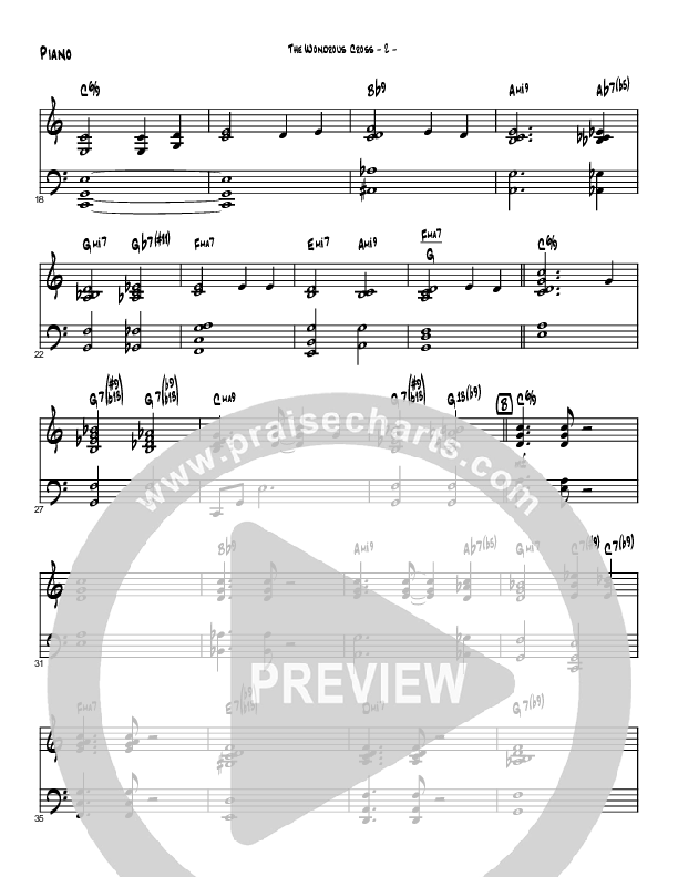 The Wonderful Cross (with The Old Rugged Cross) (Instrumental) Piano Sheet (Brad Henderson)