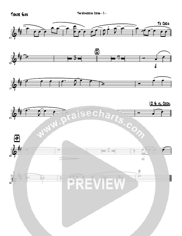 The Wonderful Cross (with The Old Rugged Cross) (Instrumental) Tenor Sax 2 (Brad Henderson)