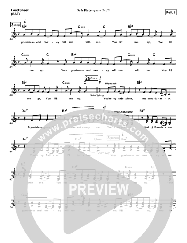 Safe Place Lead Sheet (Heather Land)