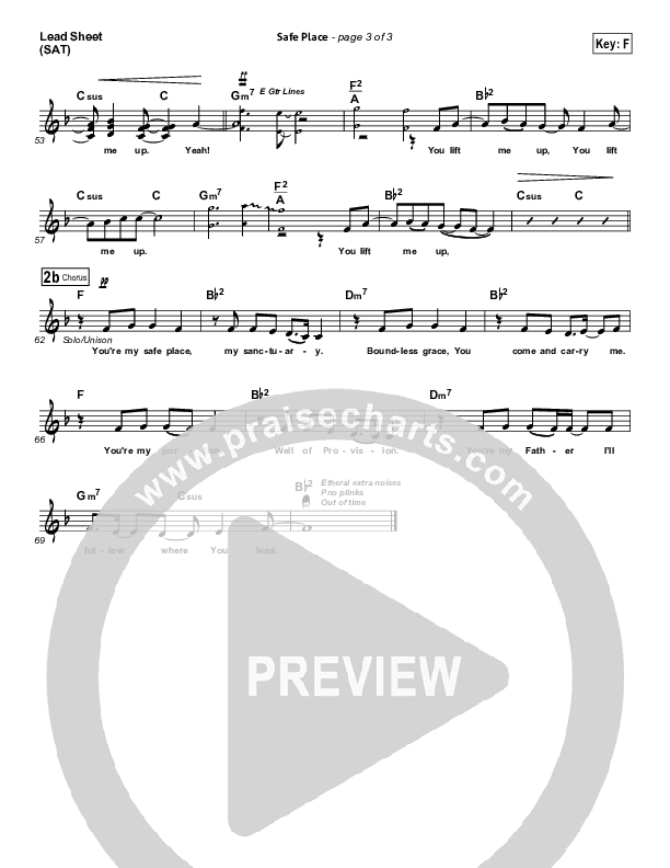 Safe Place Lead Sheet (Heather Land)