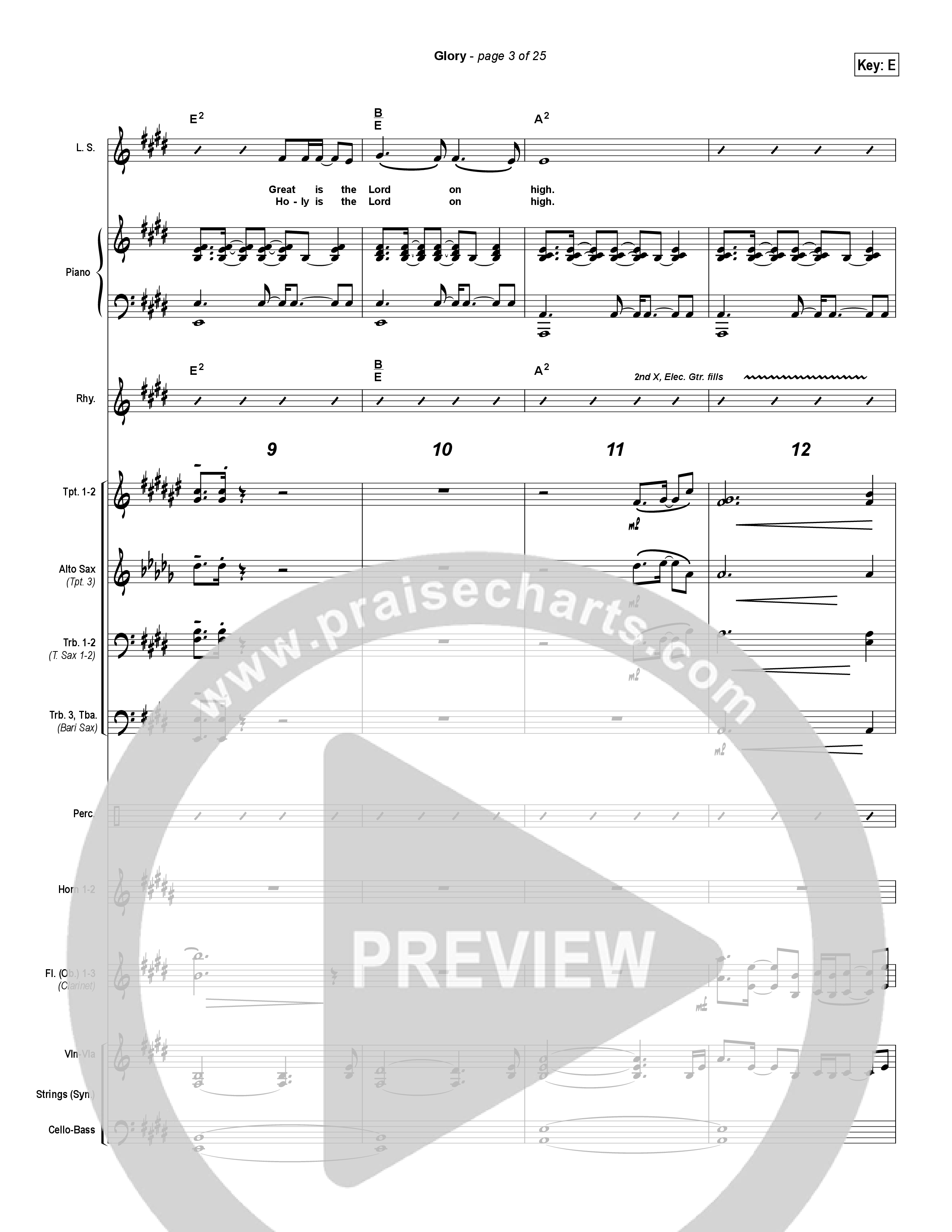 Glory Conductor's Score (Hillsong Worship)