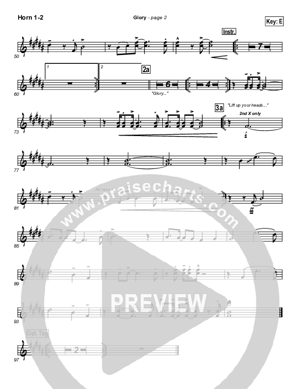 Glory French Horn 1/2 (Hillsong Worship)