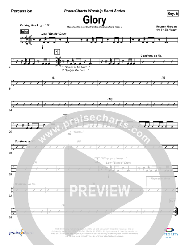 Glory Percussion (Hillsong Worship)