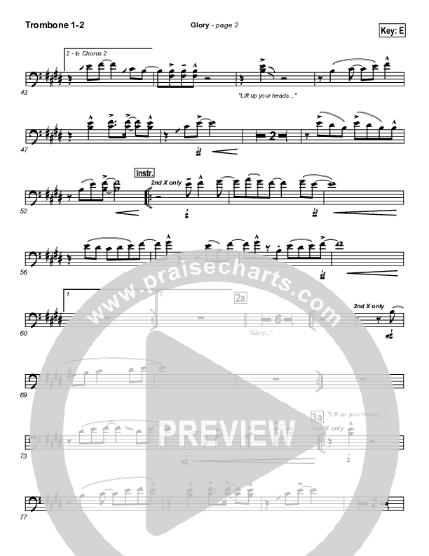 Glory Trombone 1/2 (Hillsong Worship)