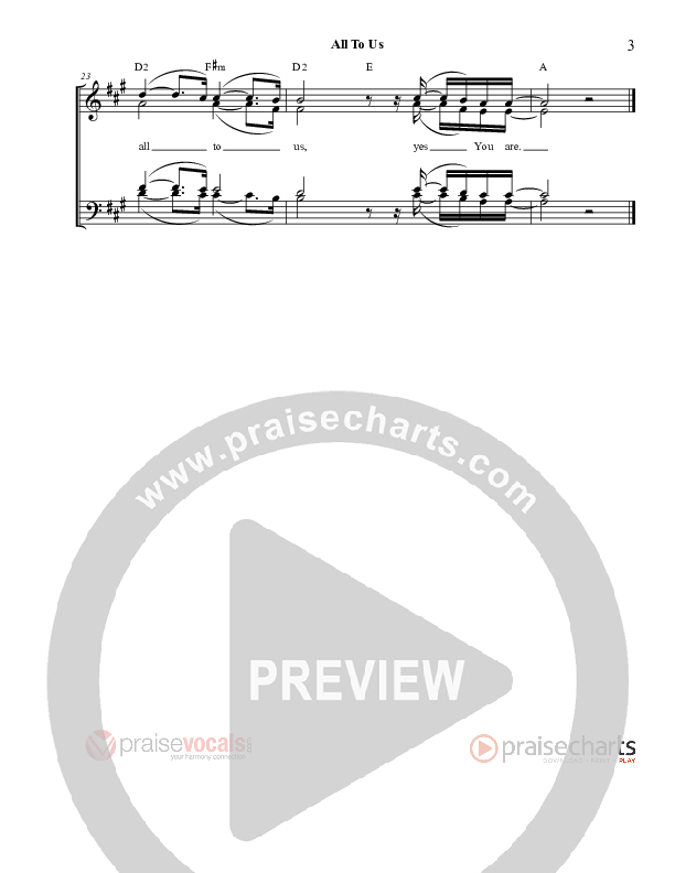 All To Us Lead Sheet (PraiseVocals)