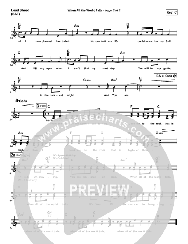 When All The World Falls Lead Sheet (Patrick Ryan Clark)