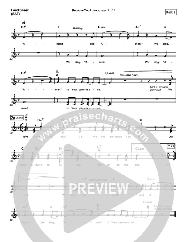 Because You Love Lead Sheet (Patrick Ryan Clark)