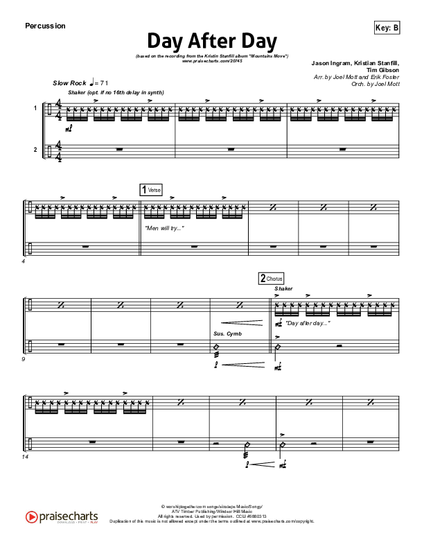 Day After Day Percussion (Kristian Stanfill)