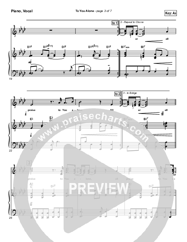 To You Alone Piano/Vocal Pack (Hillsong Worship)