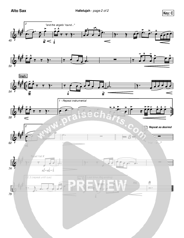 Hallelujah Alto Sax (Hillsong Worship)