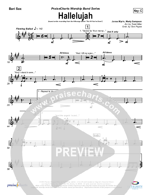 Hallelujah Bari Sax (Hillsong Worship)