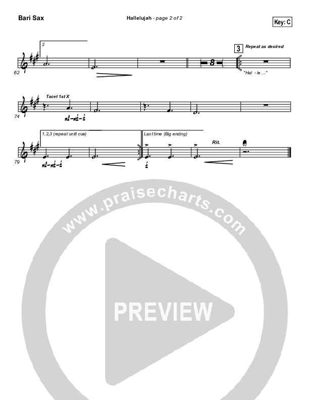 Hallelujah Bari Sax (Hillsong Worship)