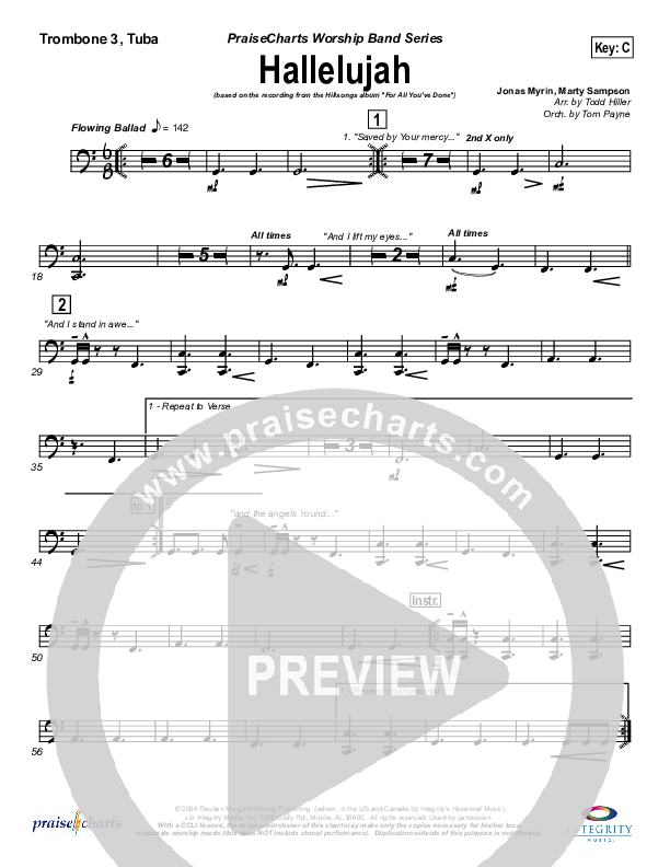 Hallelujah Trombone 3 (Hillsong Worship)