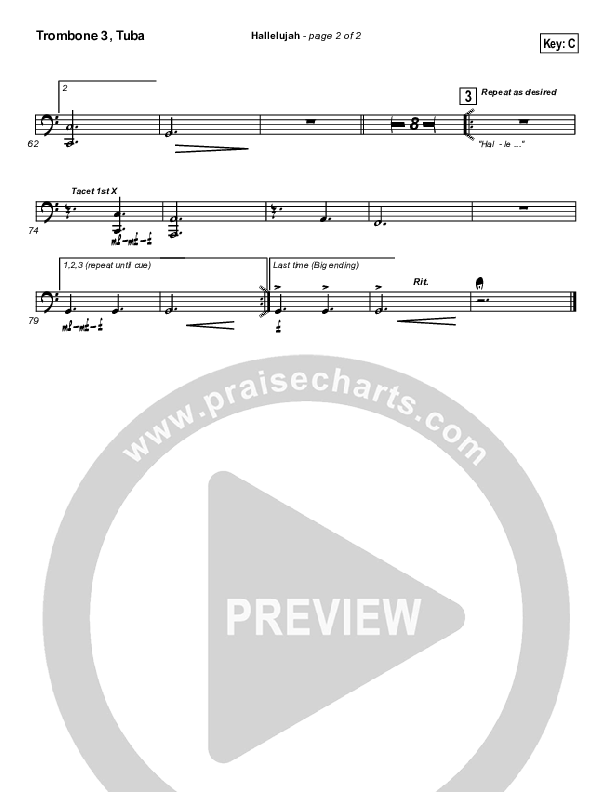 Hallelujah Trombone 3 (Hillsong Worship)