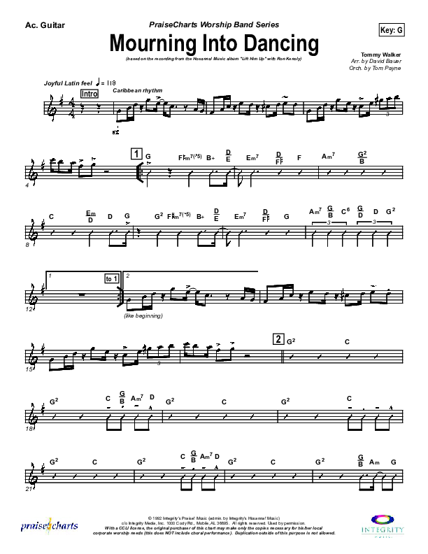 Mourning Into Dancing Acoustic Guitar (Tommy Walker)