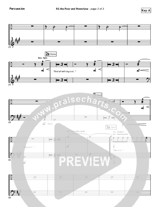 All The Poor And Powerless Percussion (All Sons & Daughters)