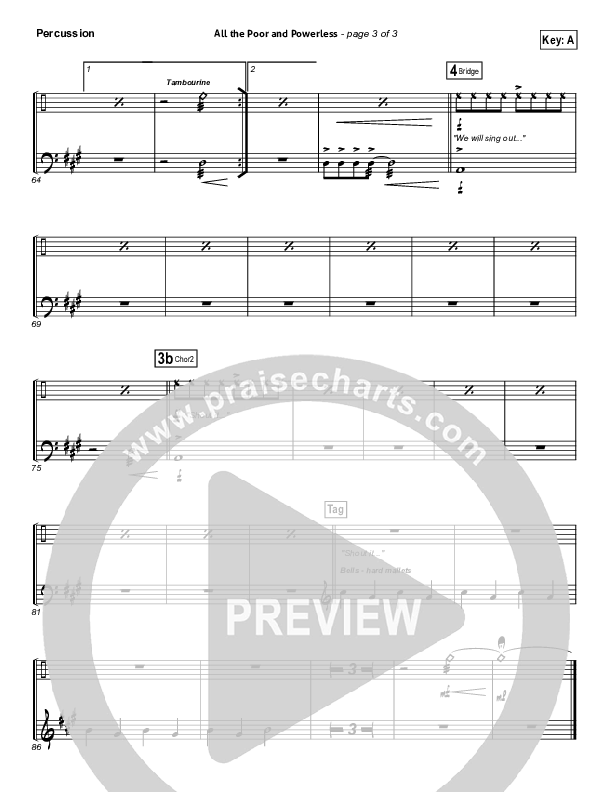 All The Poor And Powerless Percussion (All Sons & Daughters)