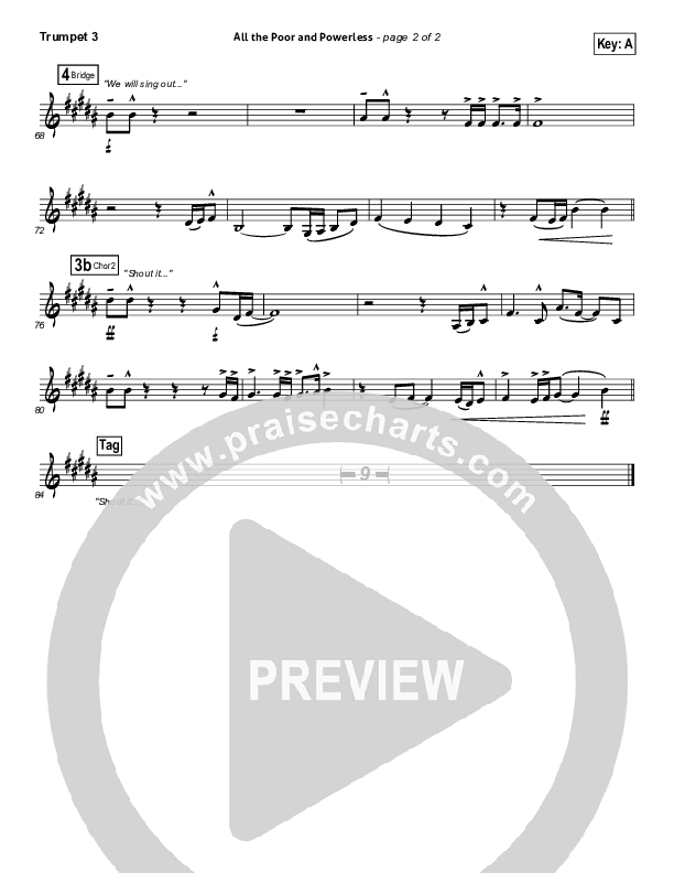 All The Poor And Powerless Trumpet 3 (All Sons & Daughters)