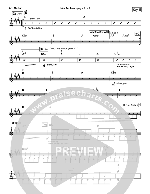 I Am Set Free Acoustic Guitar (All Sons & Daughters)