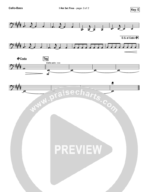 I Am Set Free Cello/Bass (All Sons & Daughters)