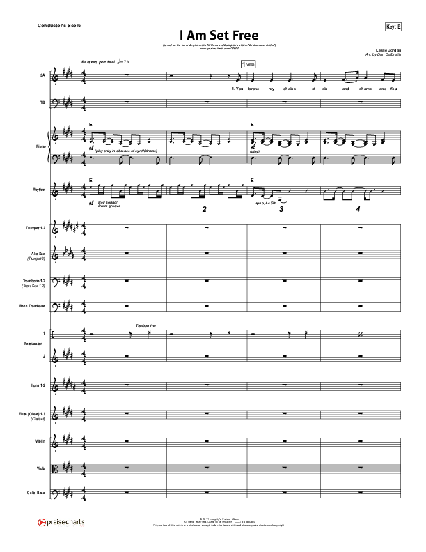 I Am Set Free Conductor's Score (All Sons & Daughters)