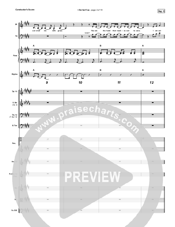 I Am Set Free Conductor's Score (All Sons & Daughters)