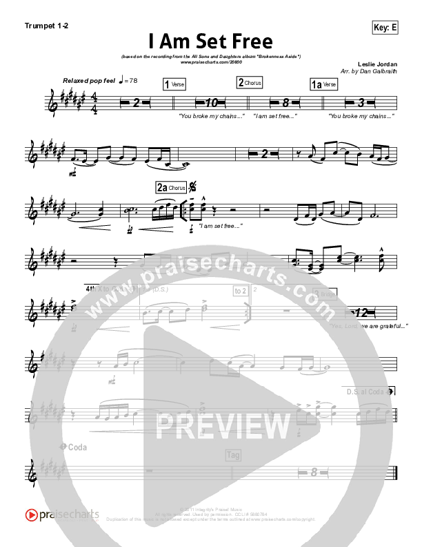 I Am Set Free Brass Pack (All Sons & Daughters)