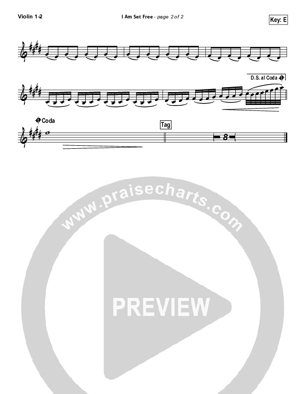 I Am Set Free Violin 1/2 (All Sons & Daughters)