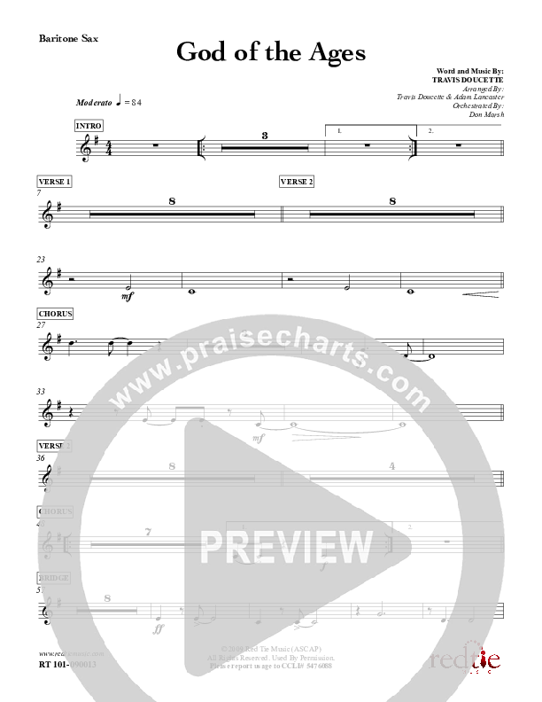 God Of The Ages Bari Sax (Charles Billingsley / Red Tie Music)