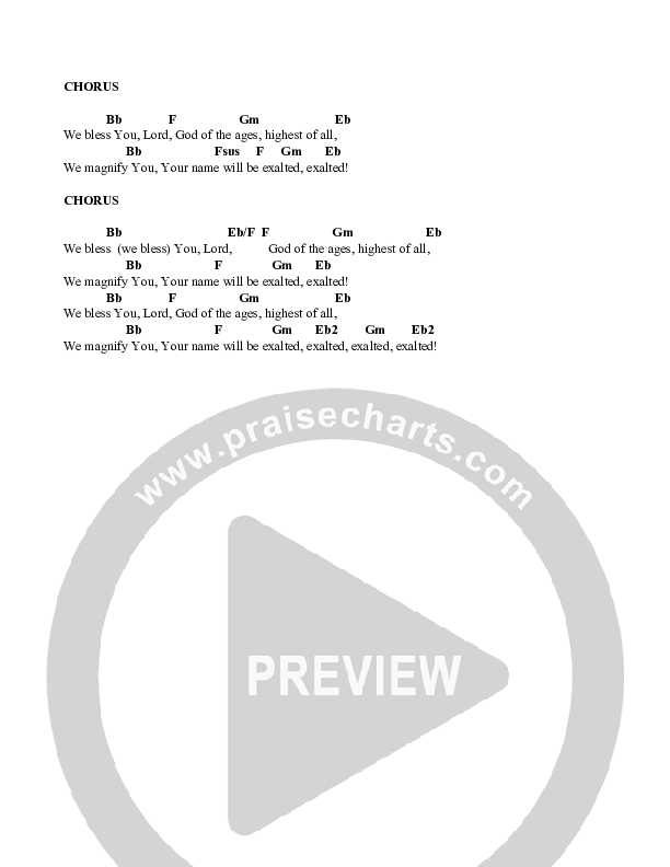 God Of The Ages Chords & Lyrics (Charles Billingsley / Red Tie Music)