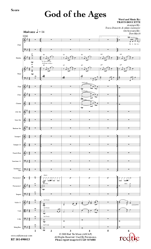 God Of The Ages Conductor's Score (Charles Billingsley / Red Tie Music)